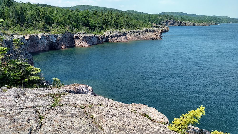 Lake Superior with rocky shoreline