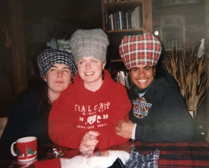 Andrea Patten, Chrissy Patten and Sonia Trinidad goofing around