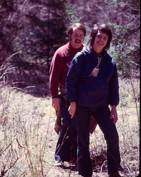 Bill Jr and Cheryl Barr on a hiking trail