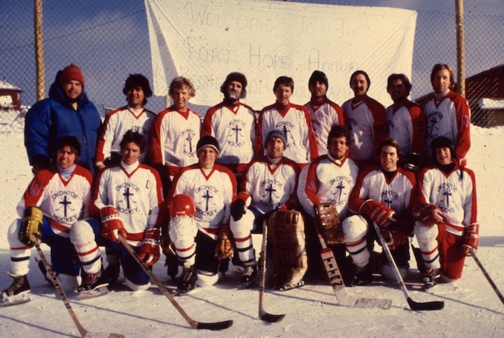 Okontoe men's hockey team in Fort Hope, Ontario