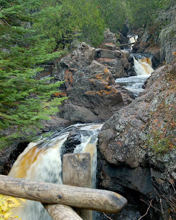 three cascading falls on the Cascade River