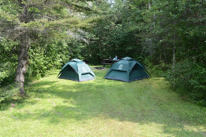 Okontoe campsite 11 with two small tents